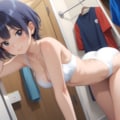 着替えを覗かれても寛容な彼女 6枚目