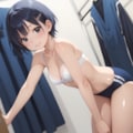 着替えを覗かれても寛容な彼女 5枚目