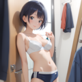 着替えを覗かれても寛容な彼女 2枚目