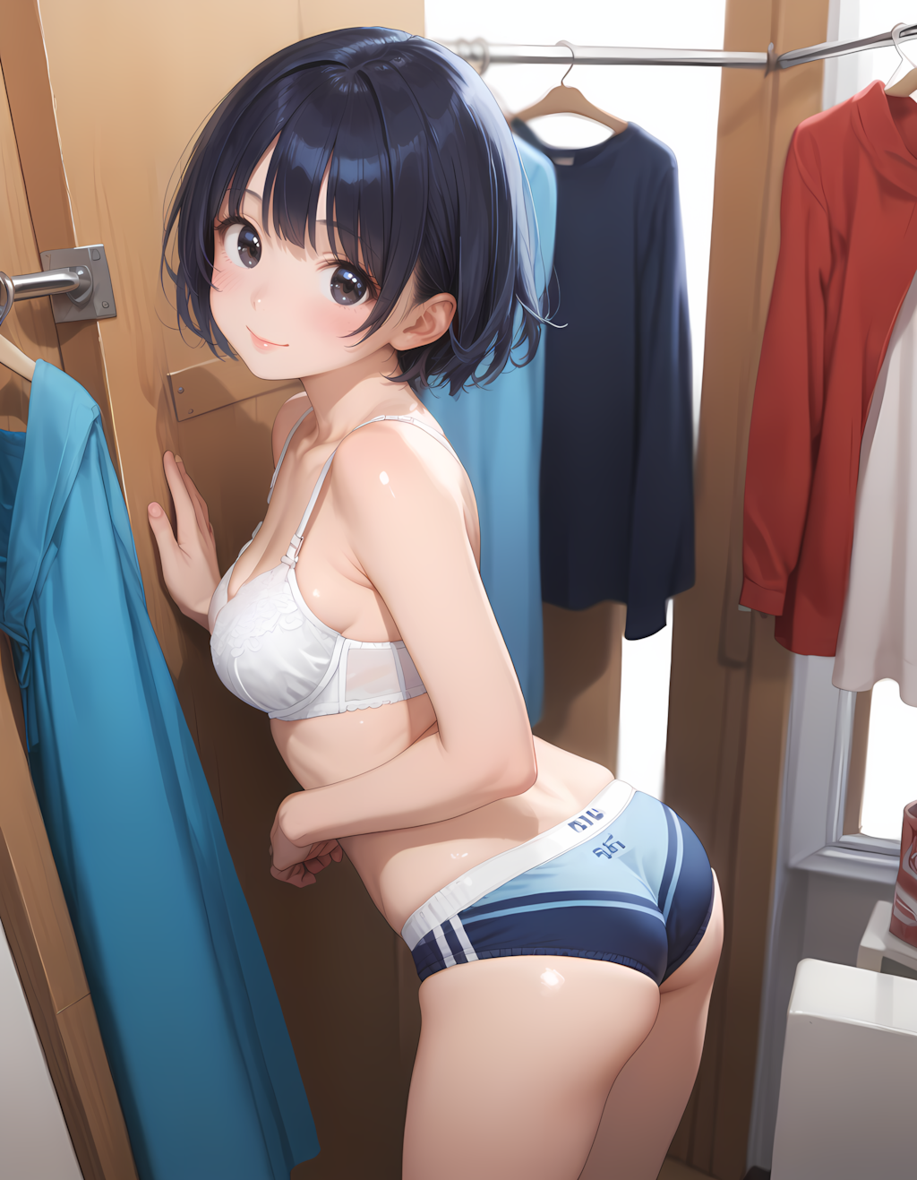 着替えを覗かれても寛容な彼女