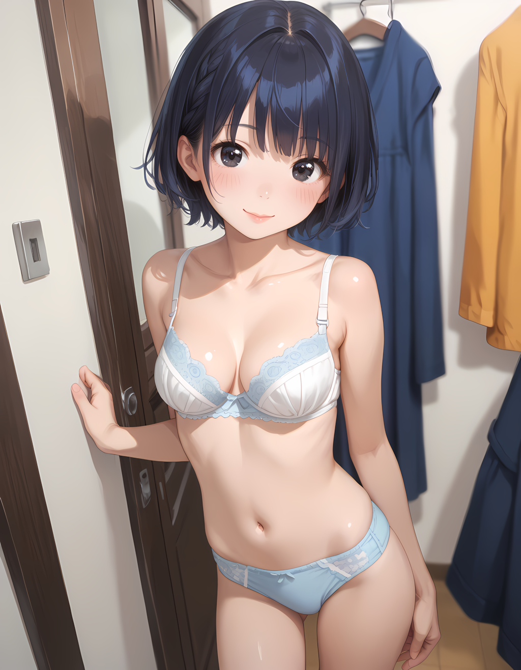 着替えを覗かれても寛容な彼女
