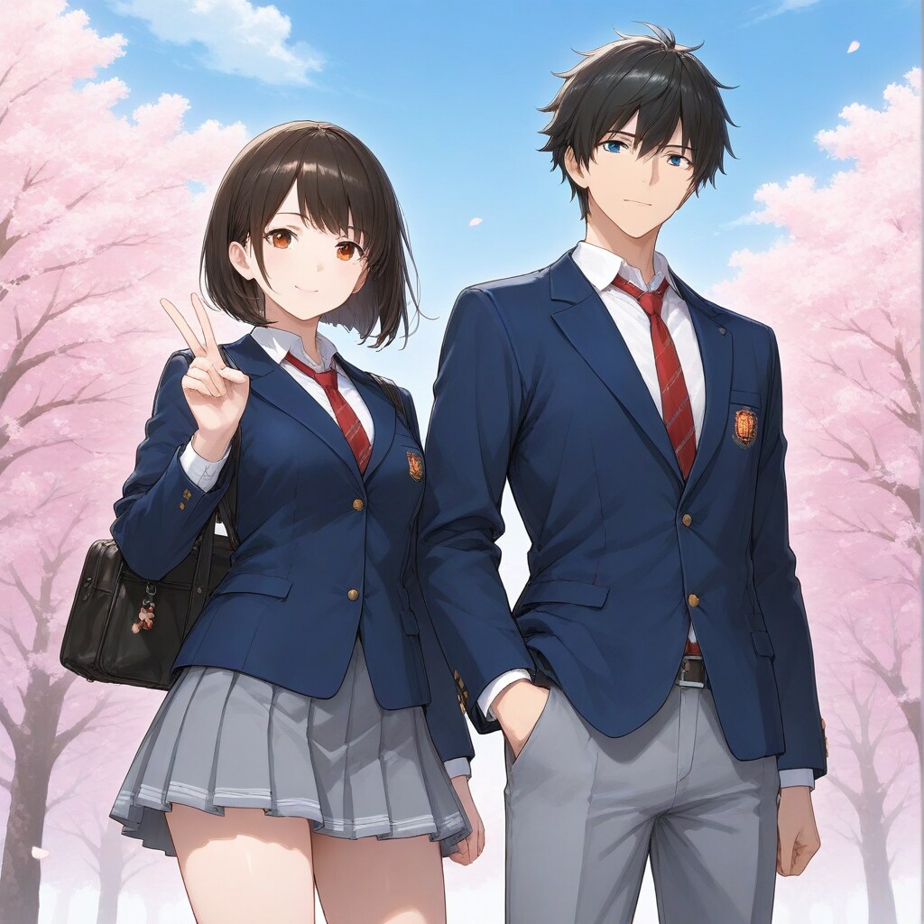 仲良し高校生カップル