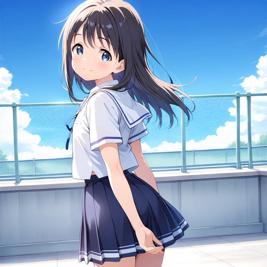 屋上にて | の人気AIイラスト・グラビア