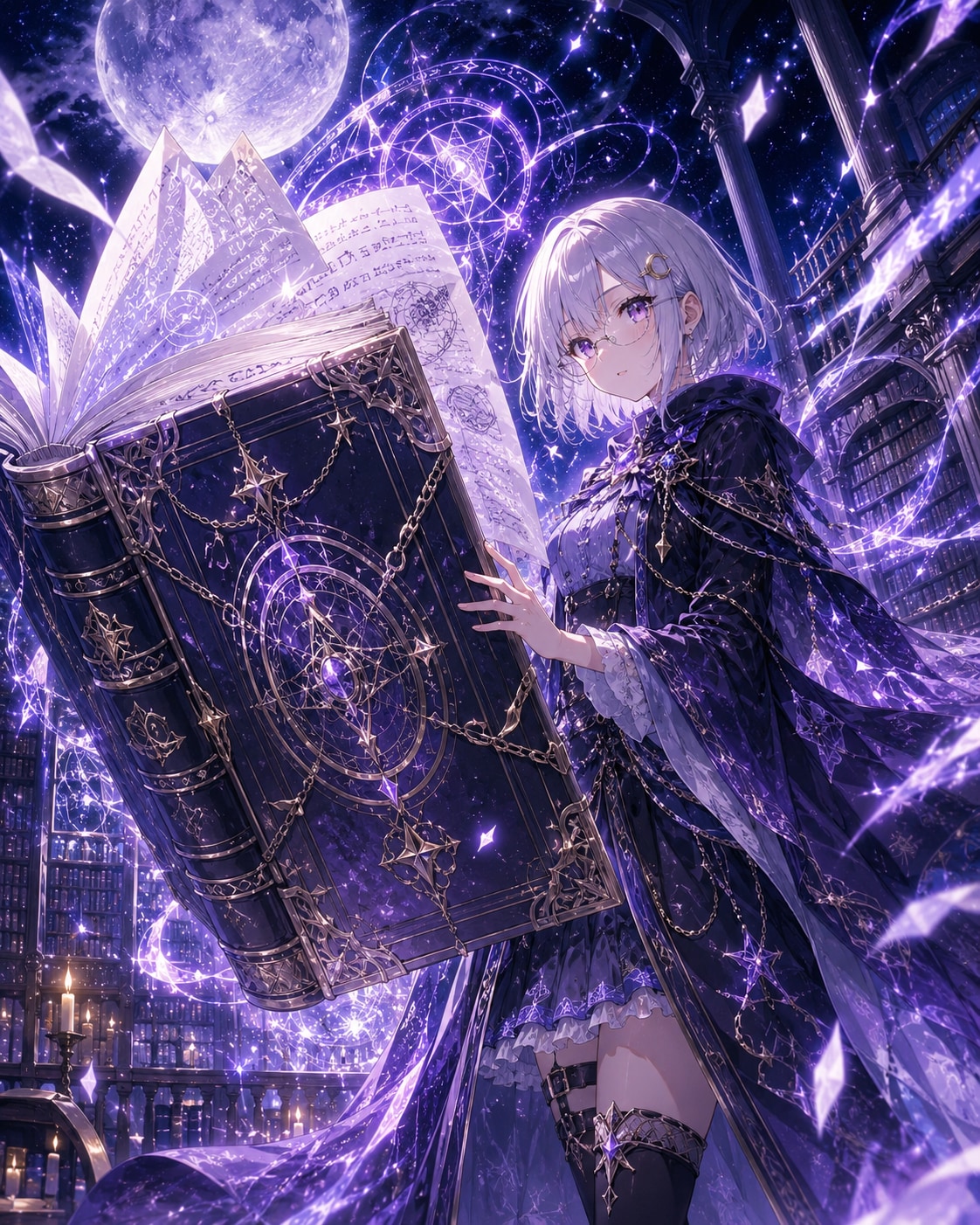 月下、禁書を開く。