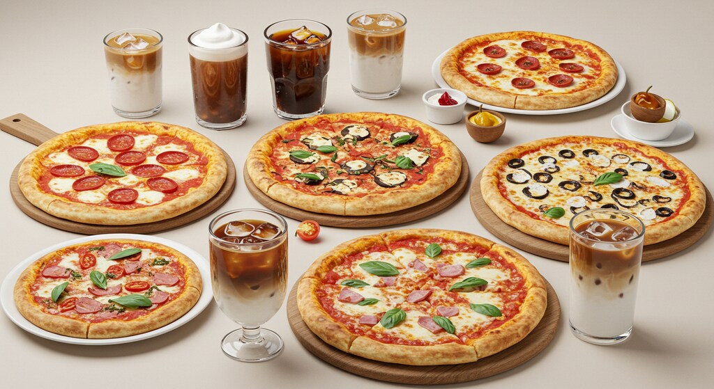 深夜食堂のピザ食べ放題に飲み物提供カウンターバー付き