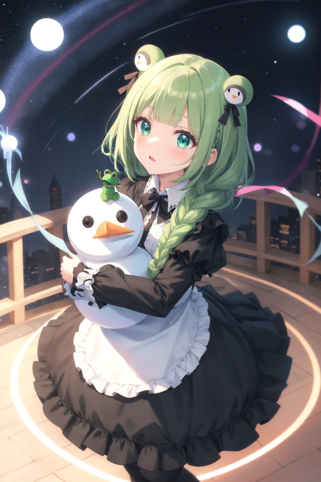 V4Bで緑髪ちゃん | の人気AIイラスト・グラビア