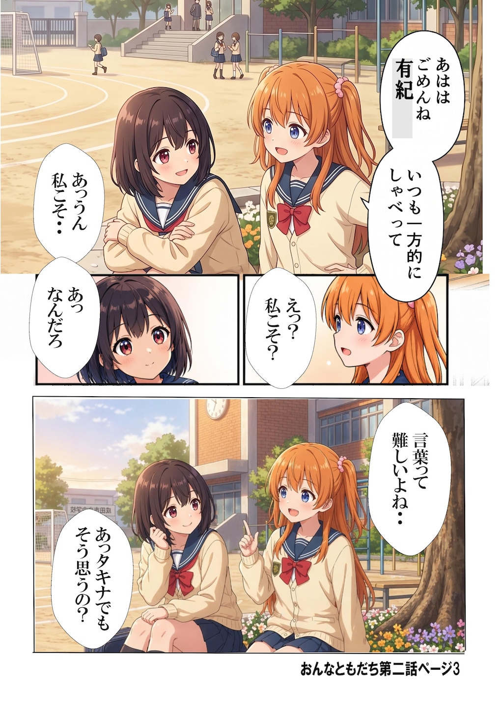 おんなともだち第二話　有紀とタキナ