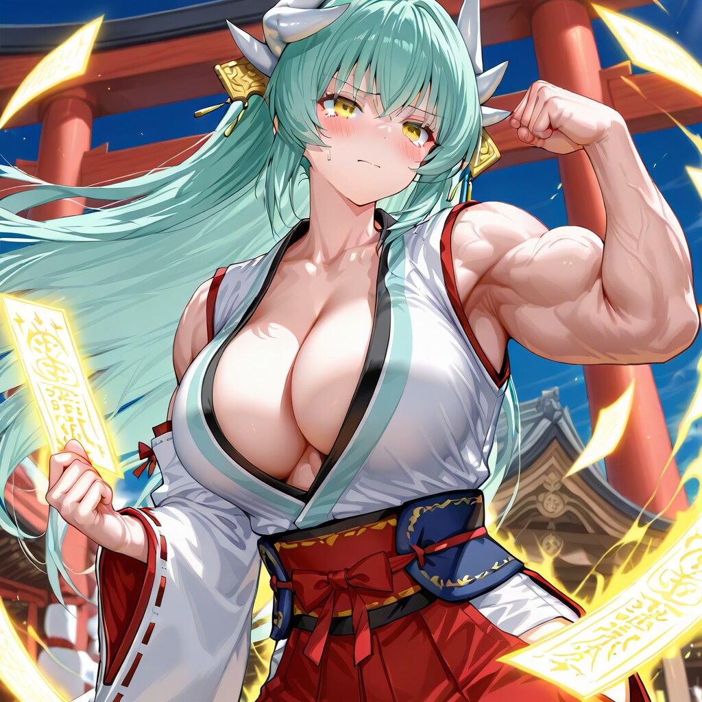 巫女服むきむきよひー