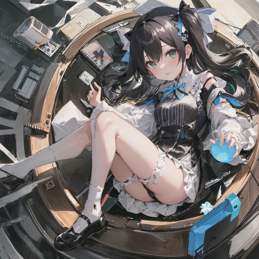 Model testと縦縞ドレス