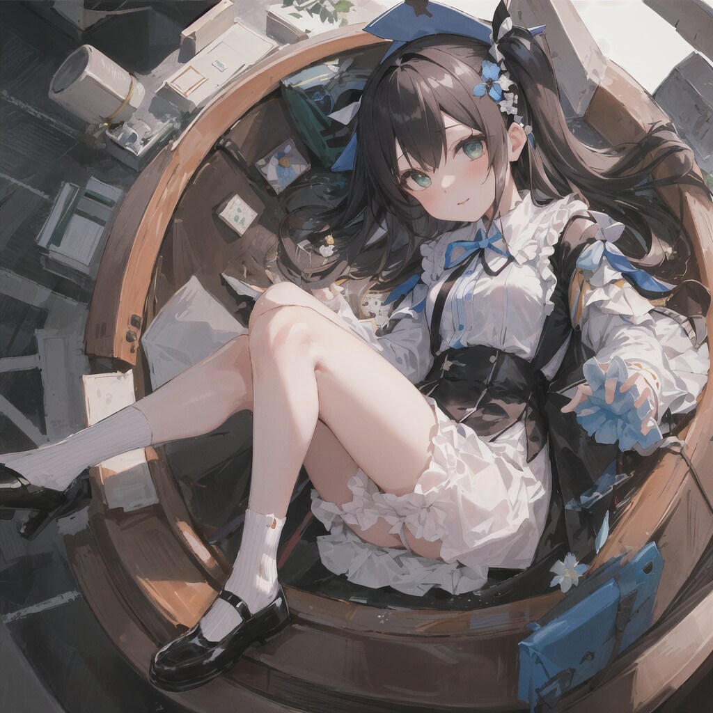 Model testと縦縞ドレス