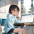 数学少女って意外と可愛いかも。 3枚目