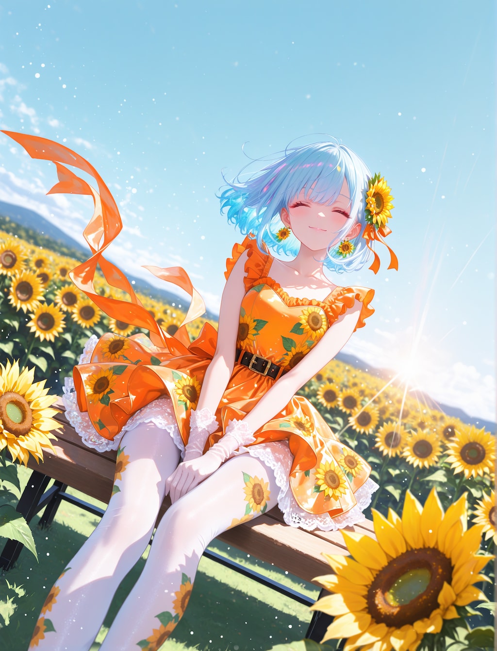 ひまわりイメージのゴスロリ