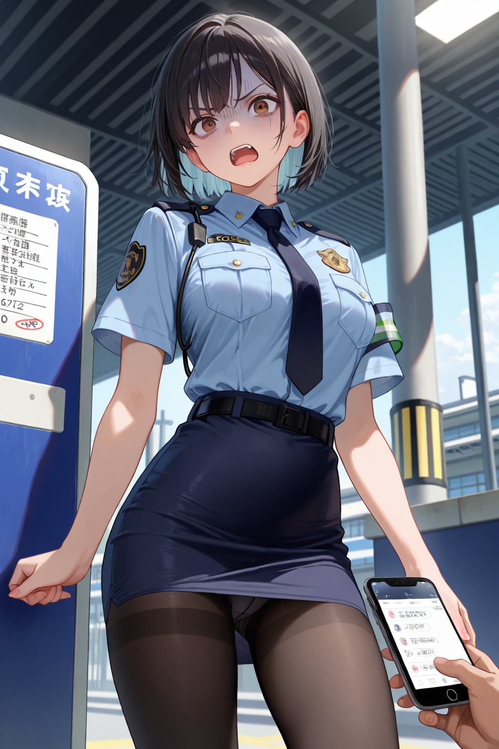 弱みを握られた婦警さん