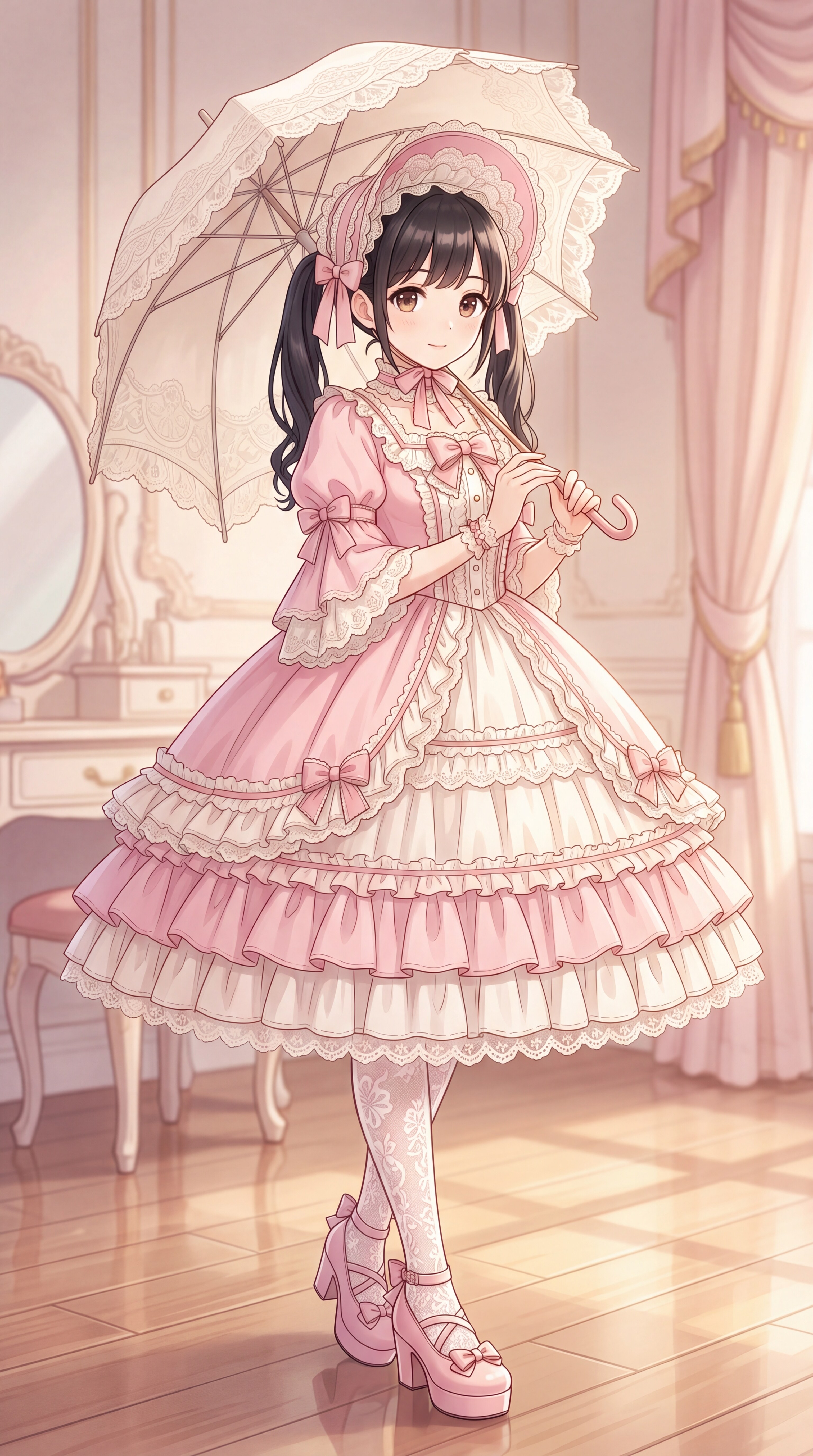 薔薇色の微睡みの乙女 | の人気AIイラスト・グラビア