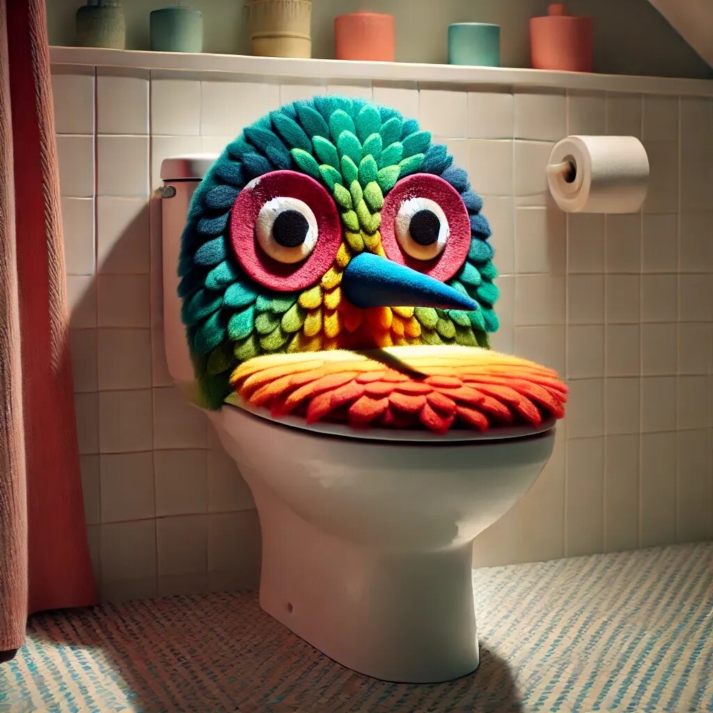 バードマスクのトイレふたカバー | の人気AIイラスト・グラビア