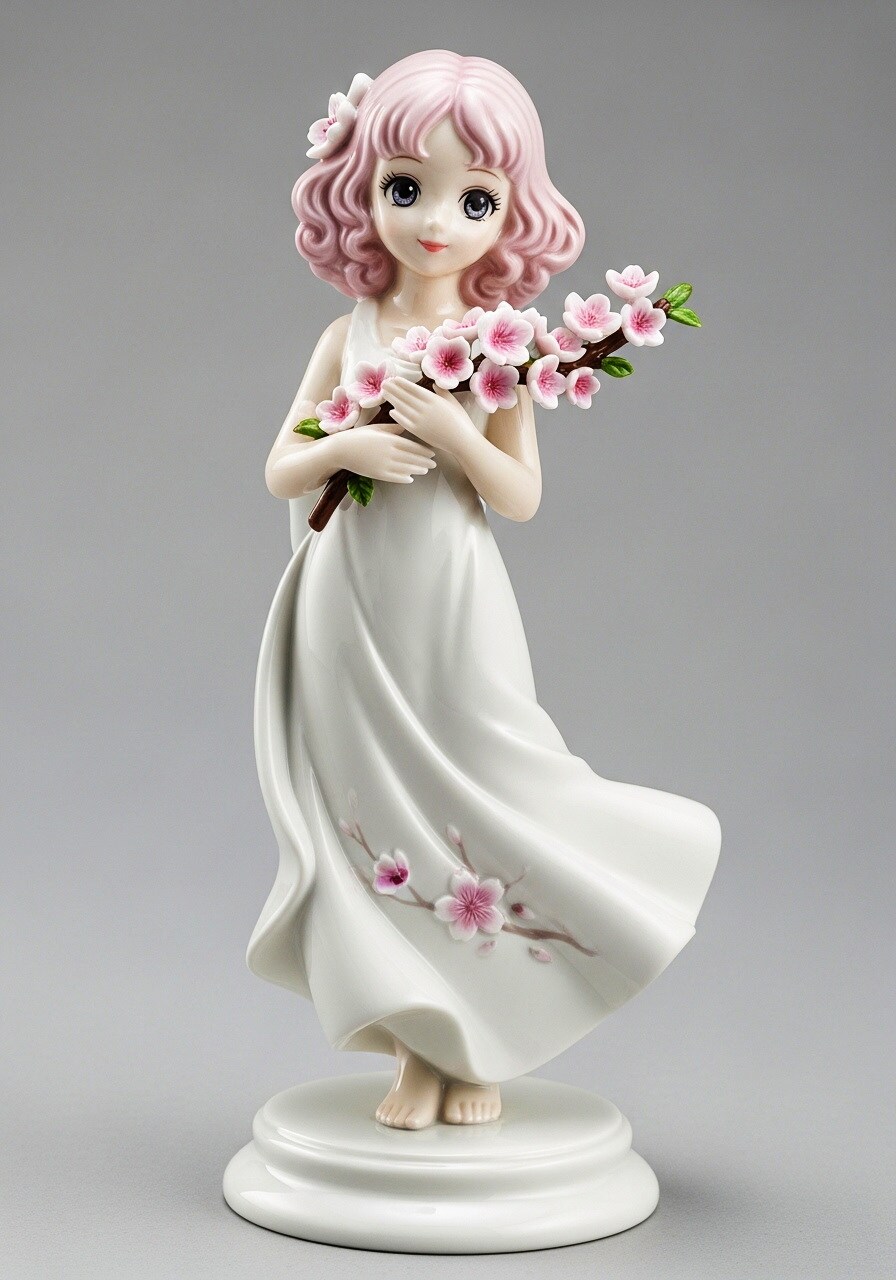 桜の枝を持つ少女 | の人気AIイラスト・グラビア