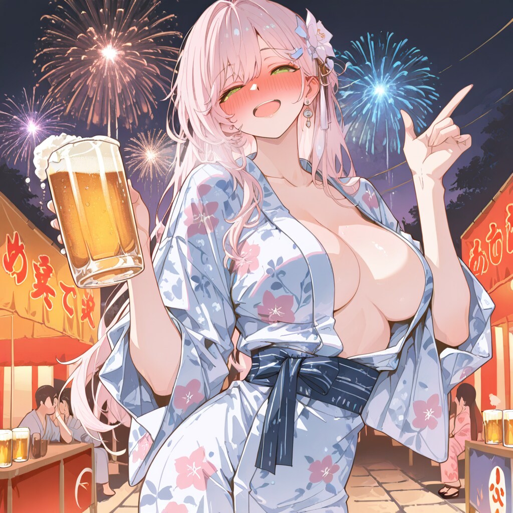 浴衣で泥酔②