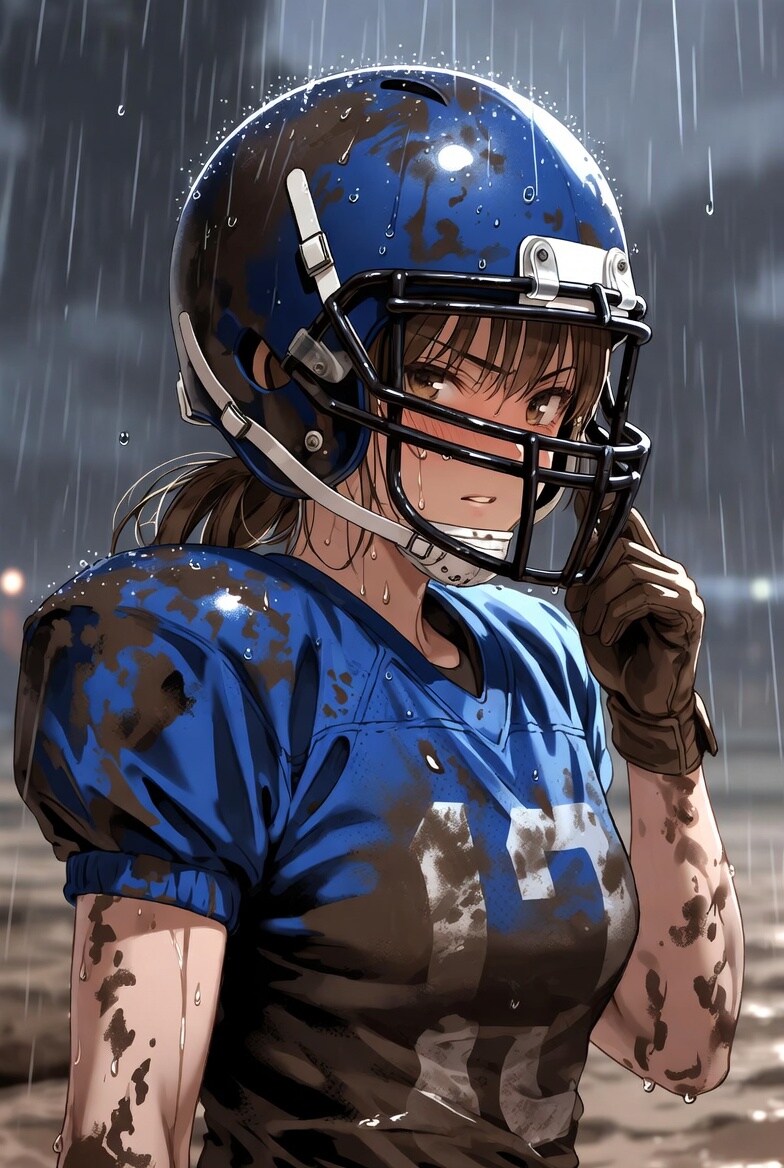 🏈泥まみれの女子アメフト 161