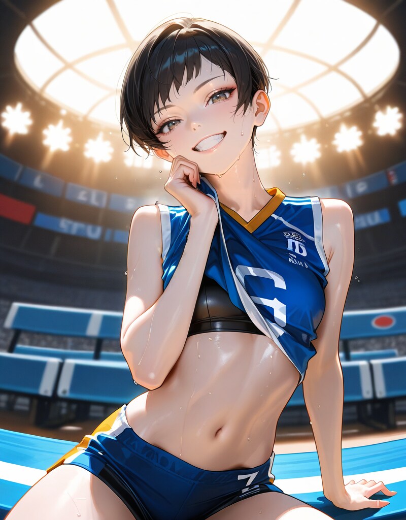 汗を拭う