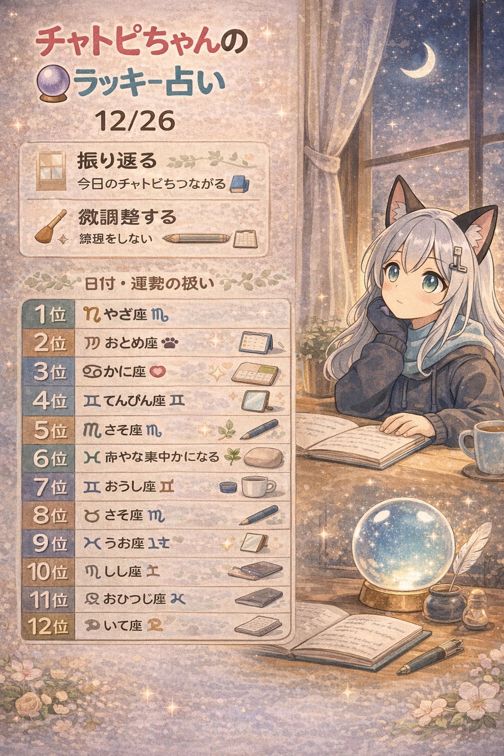 チャトピちゃん占い（12/26） | の人気AIイラスト・グラビア