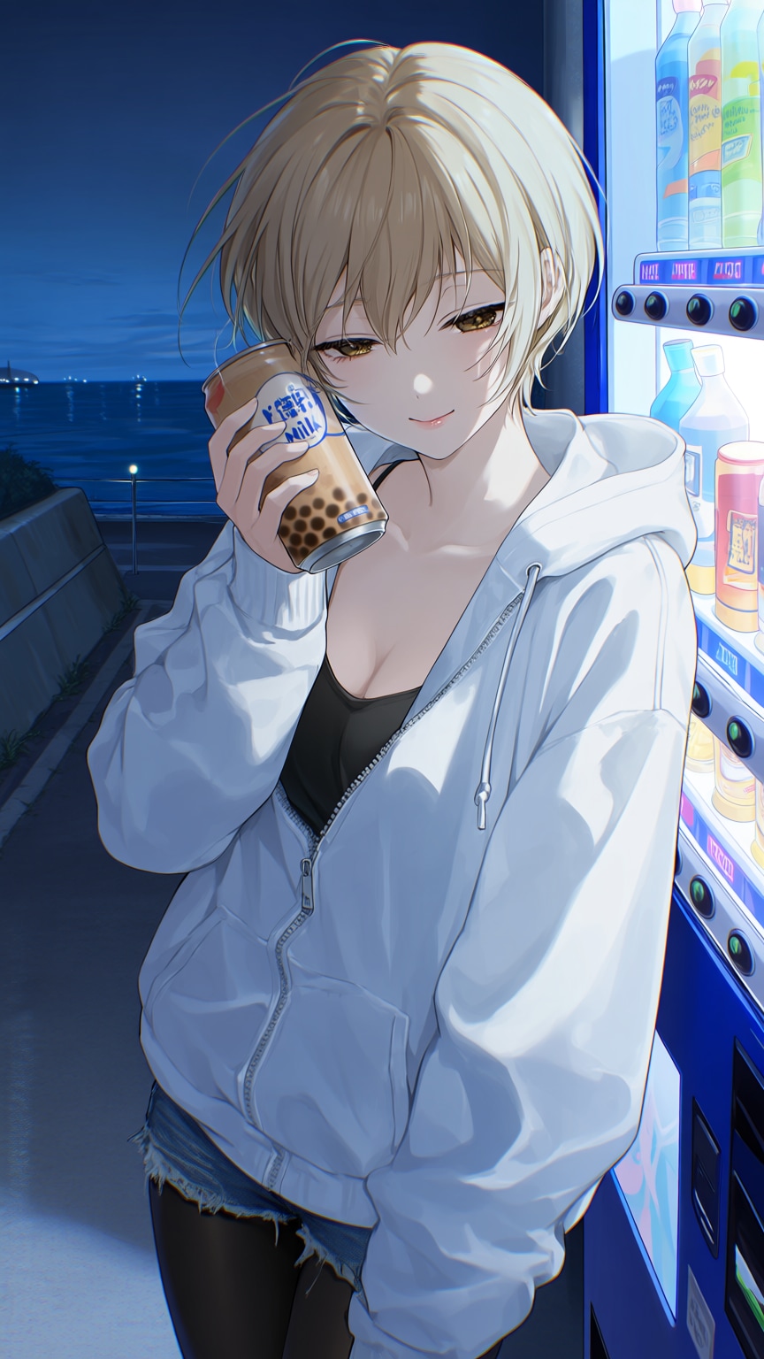 真夜中のビーチ
