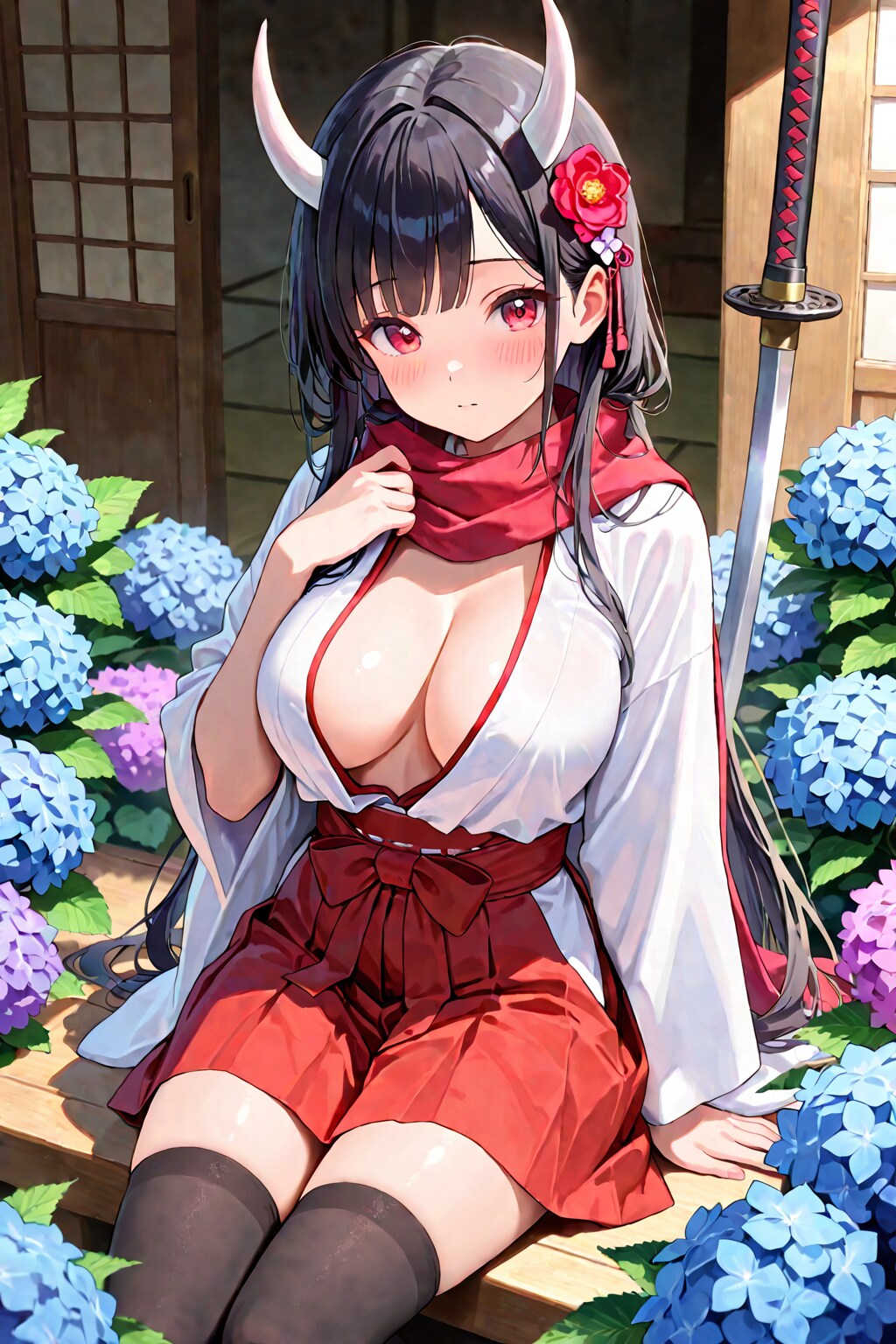 紫陽花と