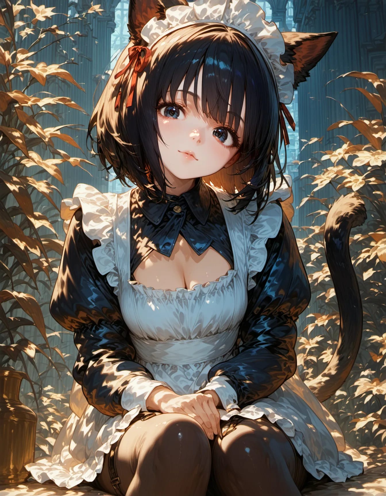 A Quiet Devotion in Dappled Light | の人気AIイラスト・グラビア