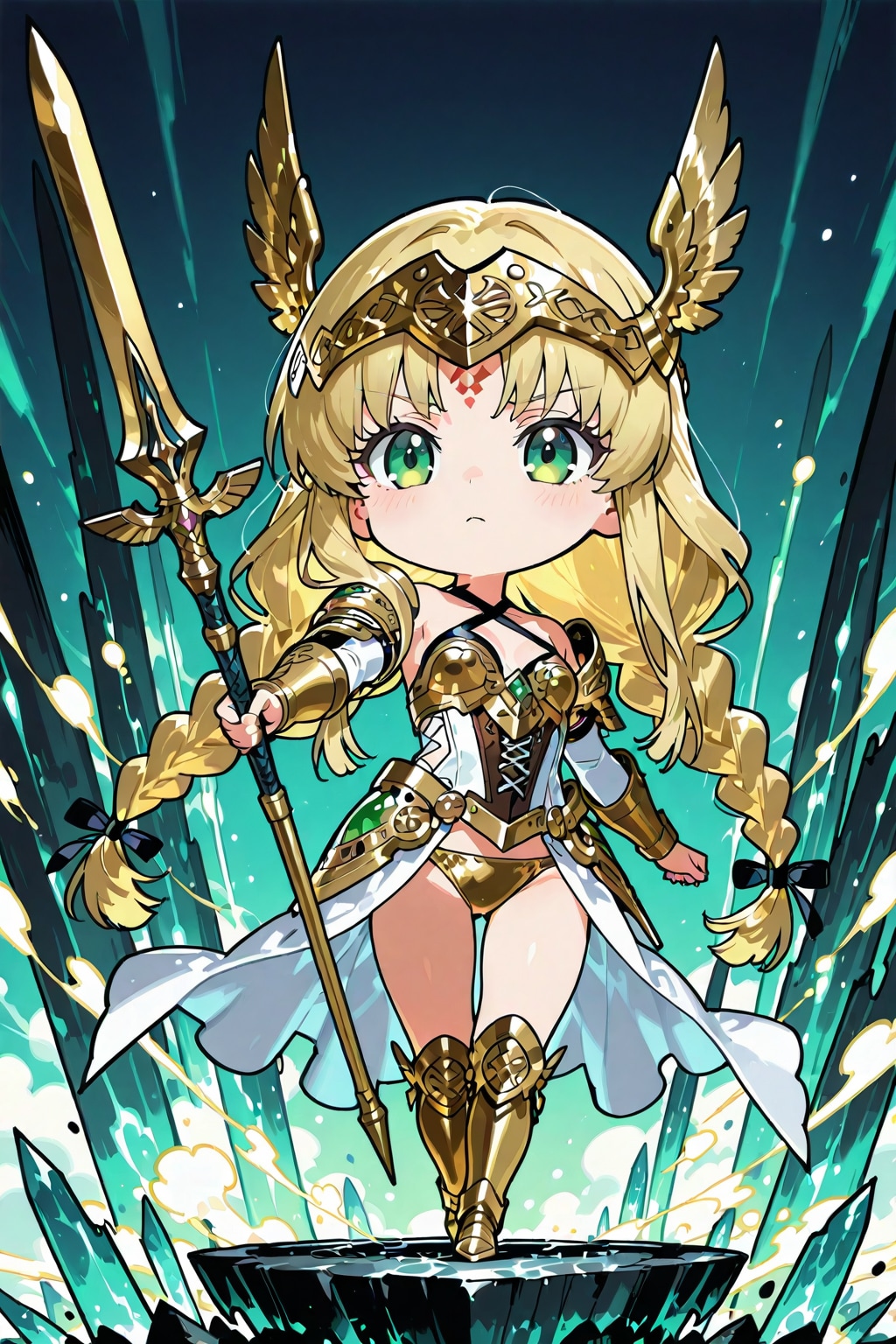 ＳＤ化金髪ビキニアーマーのヴァルキリー | の人気AIイラスト・グラビア