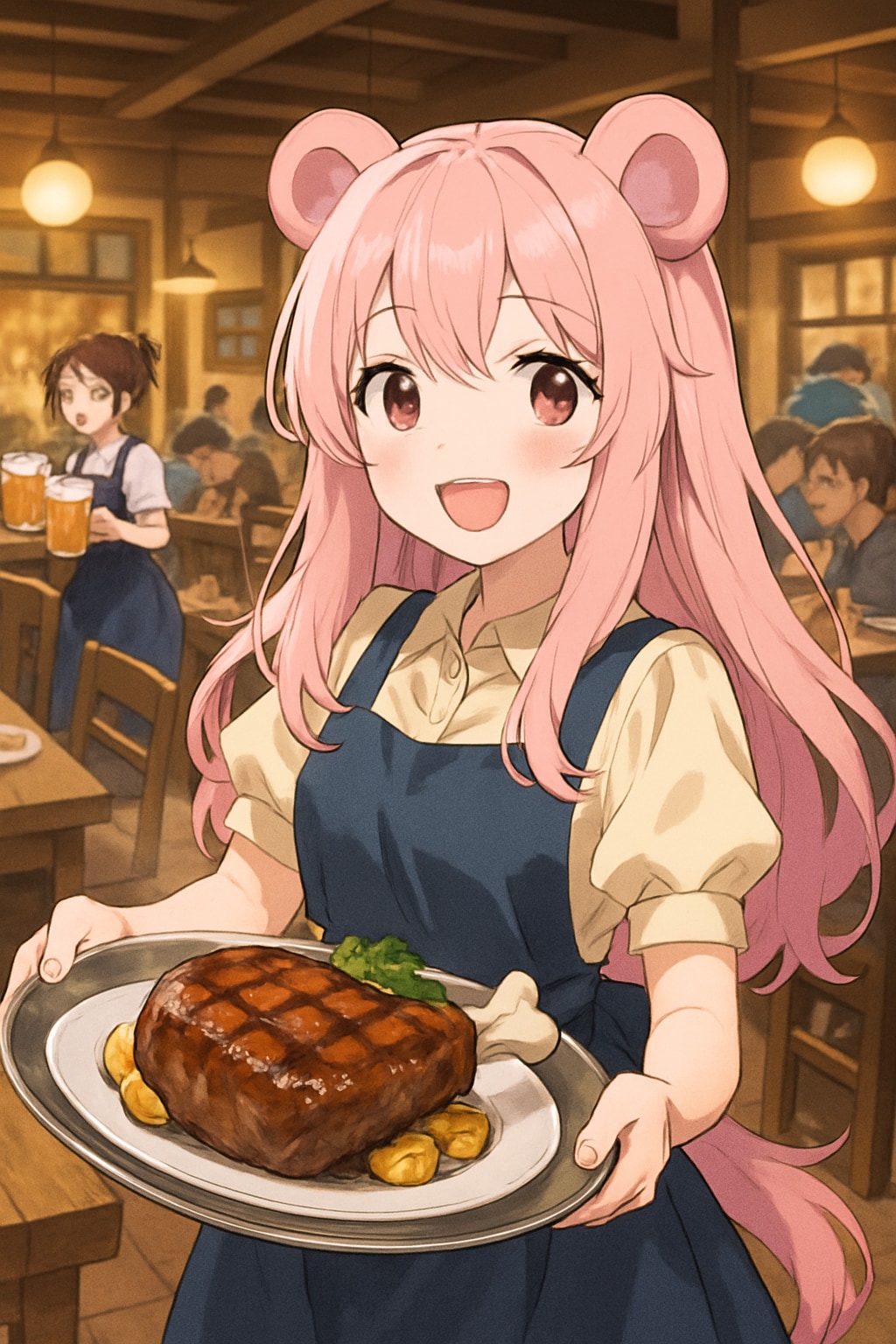 桃熊ウェイトレスちゃん(ChatGPT版)