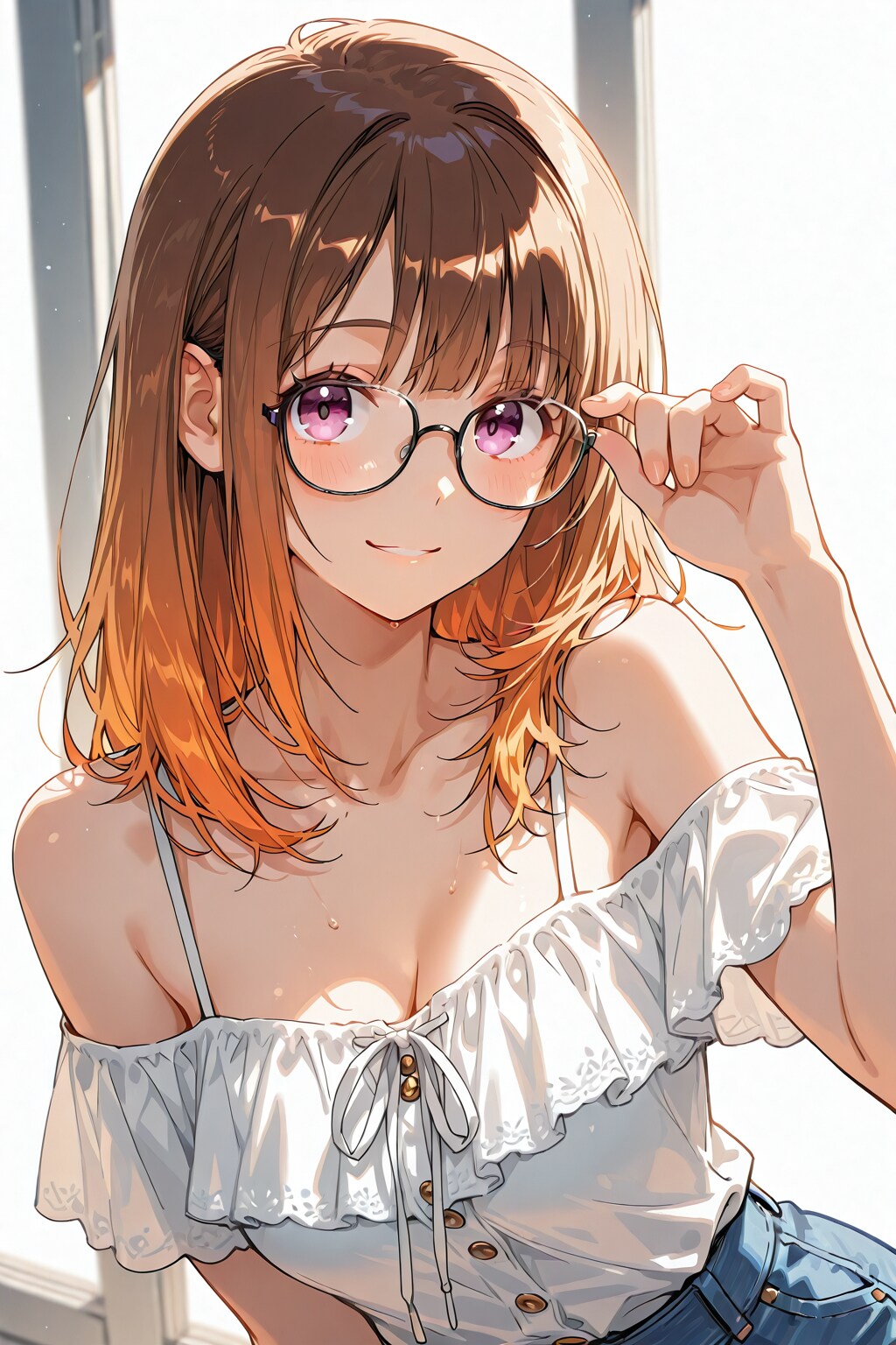 メガネ美少女