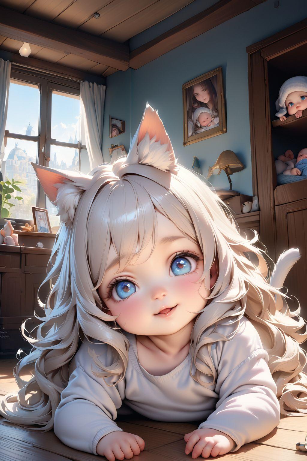 成長していく白猫ちゃん