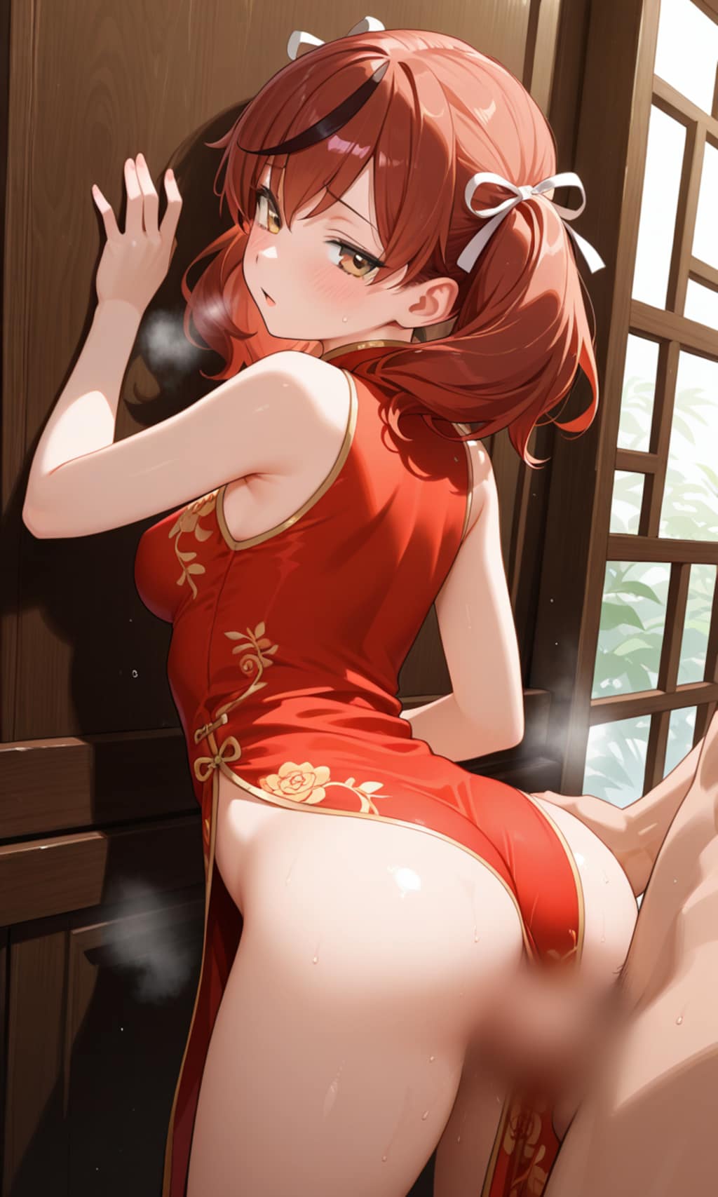 チャイナ服で後ろから致しちゃう寧ちゃん