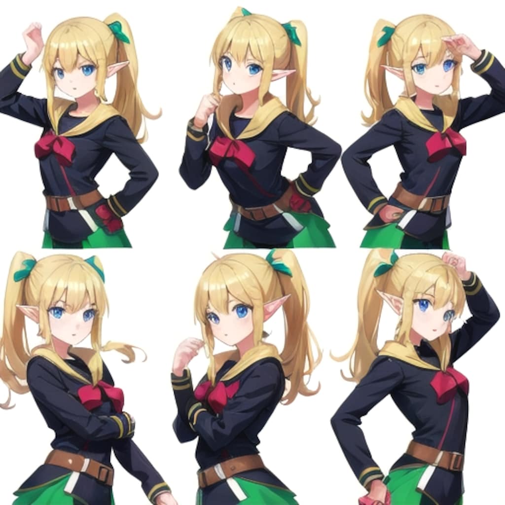 エルフのポーズ集
