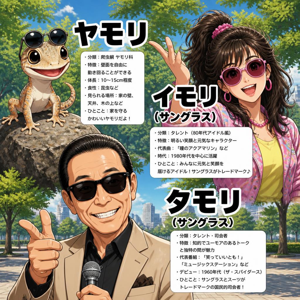 ヤモリイモリタモリ
