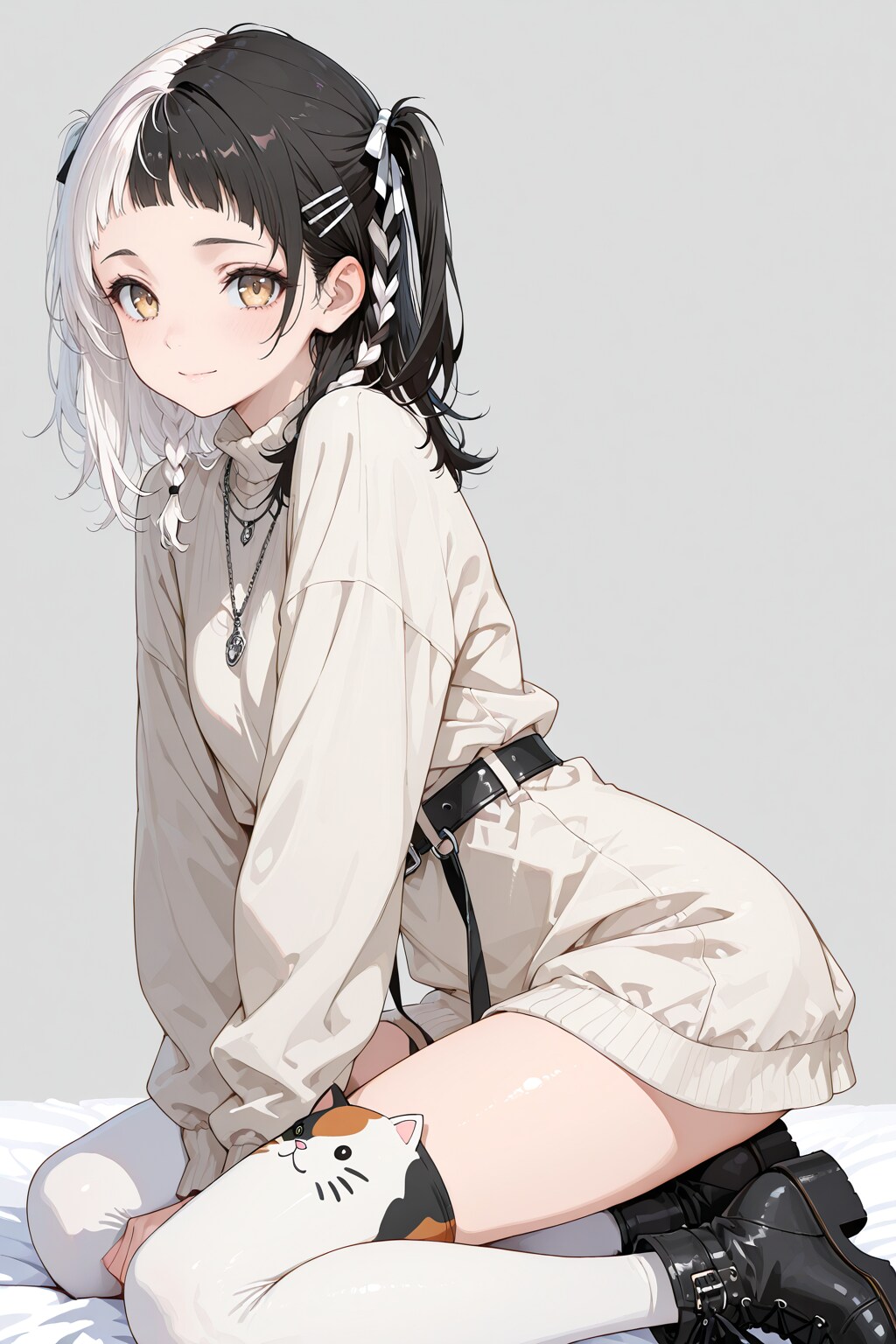 三毛猫タイツチャレンジ | の人気AIイラスト・グラビア