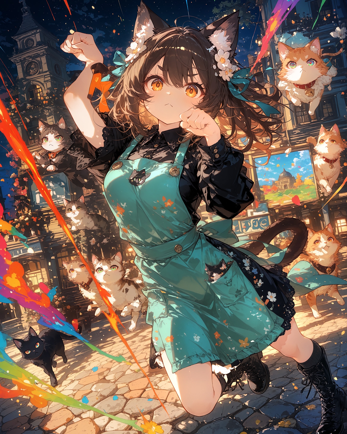 猫と色の大行進。 | の人気AIイラスト・グラビア