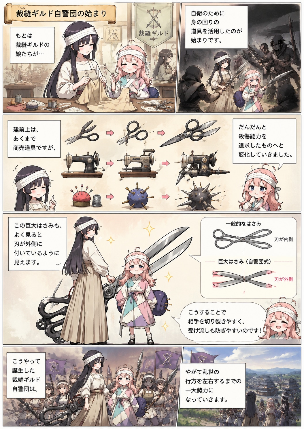 裁縫ギルド自警団 | の人気AIイラスト・グラビア