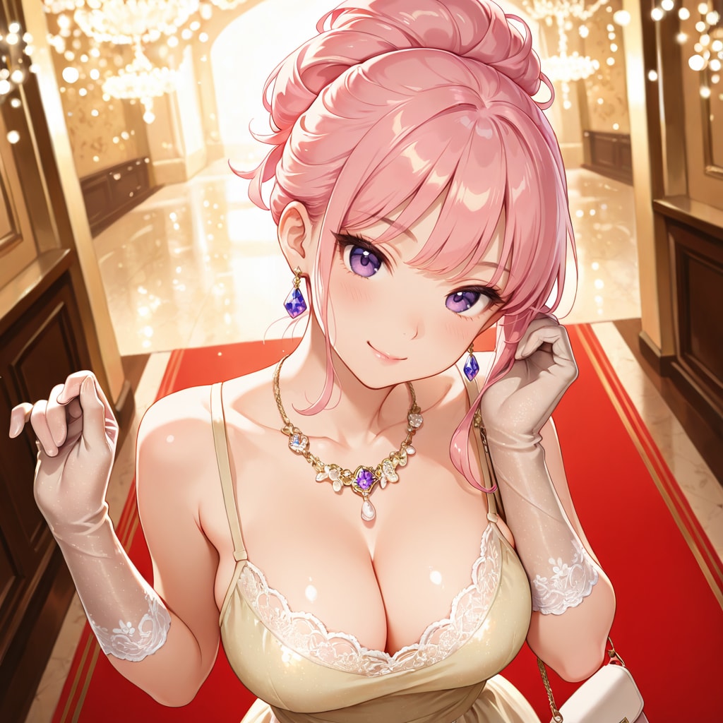 ひなちゃん、パーティードレスを着る