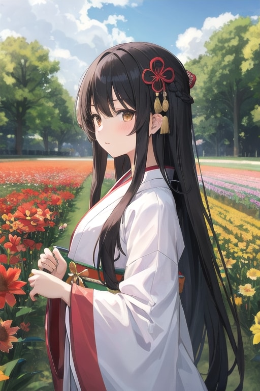 さくらちゃんとお花 | の人気AIイラスト・グラビア