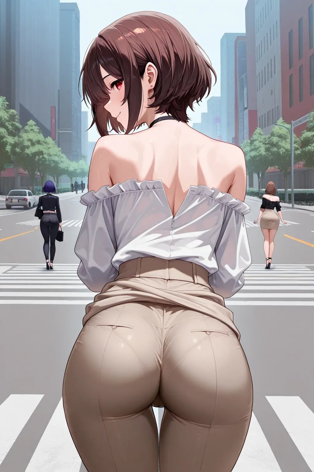 背中とお尻に自信ある見返り美人