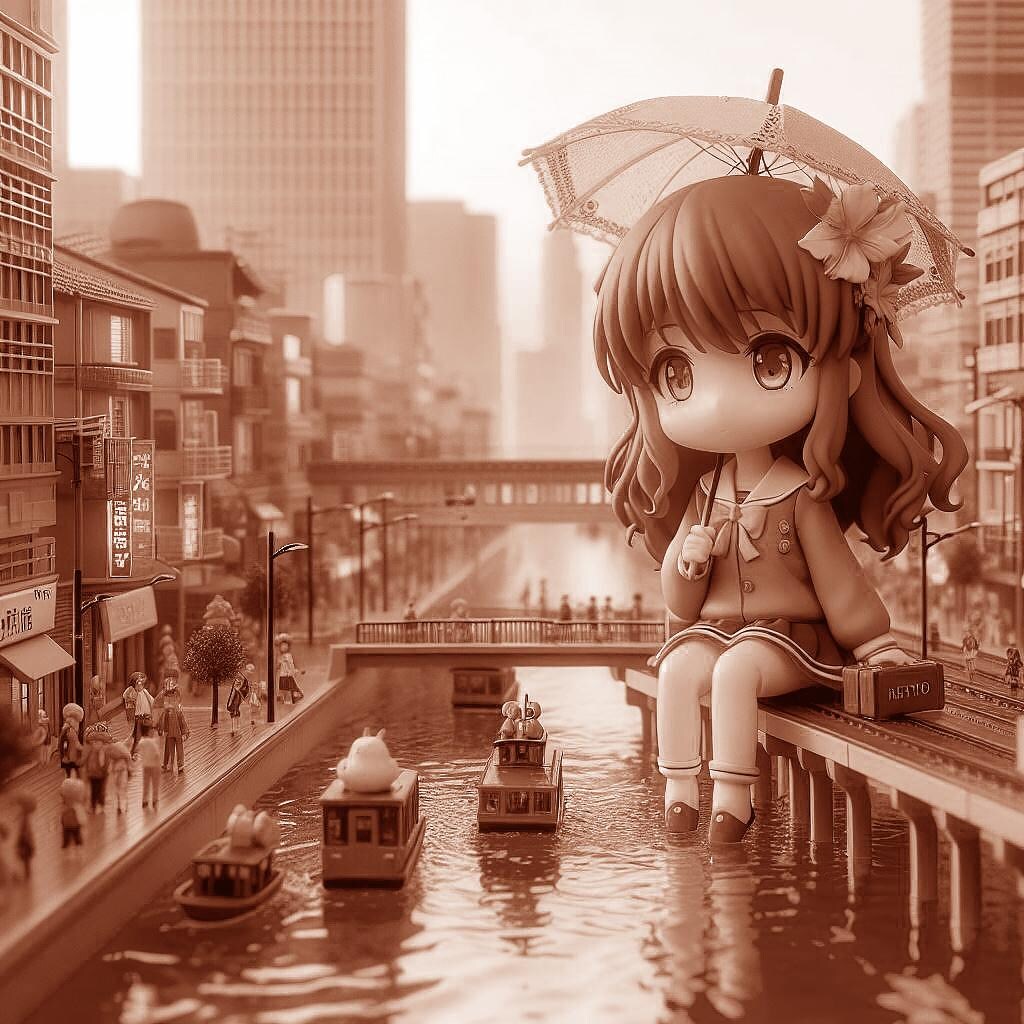 ねんどろいど街水 (街と水たまり、少女101)