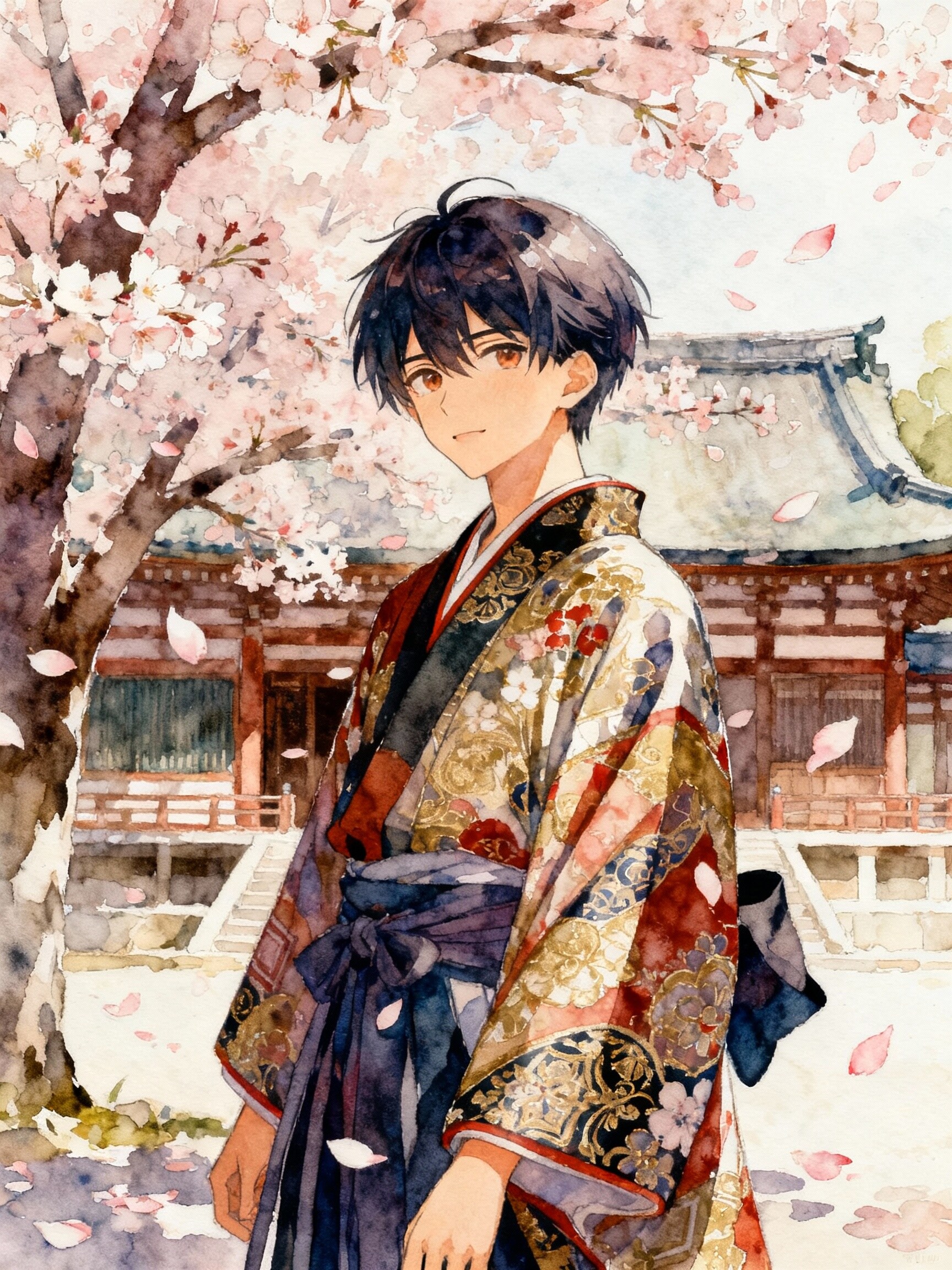 着物男子 | の人気AIイラスト・グラビア