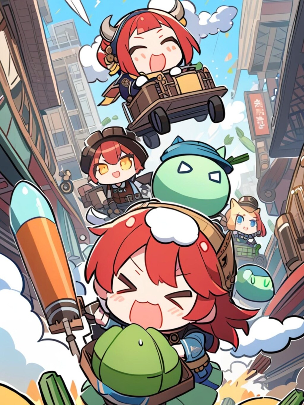 赤髪ちゃんとその仲間達