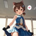 青系魔法少女のブーツコキ 3枚目