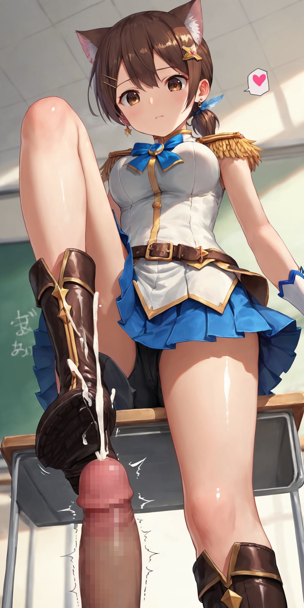 青系魔法少女のブーツコキ
