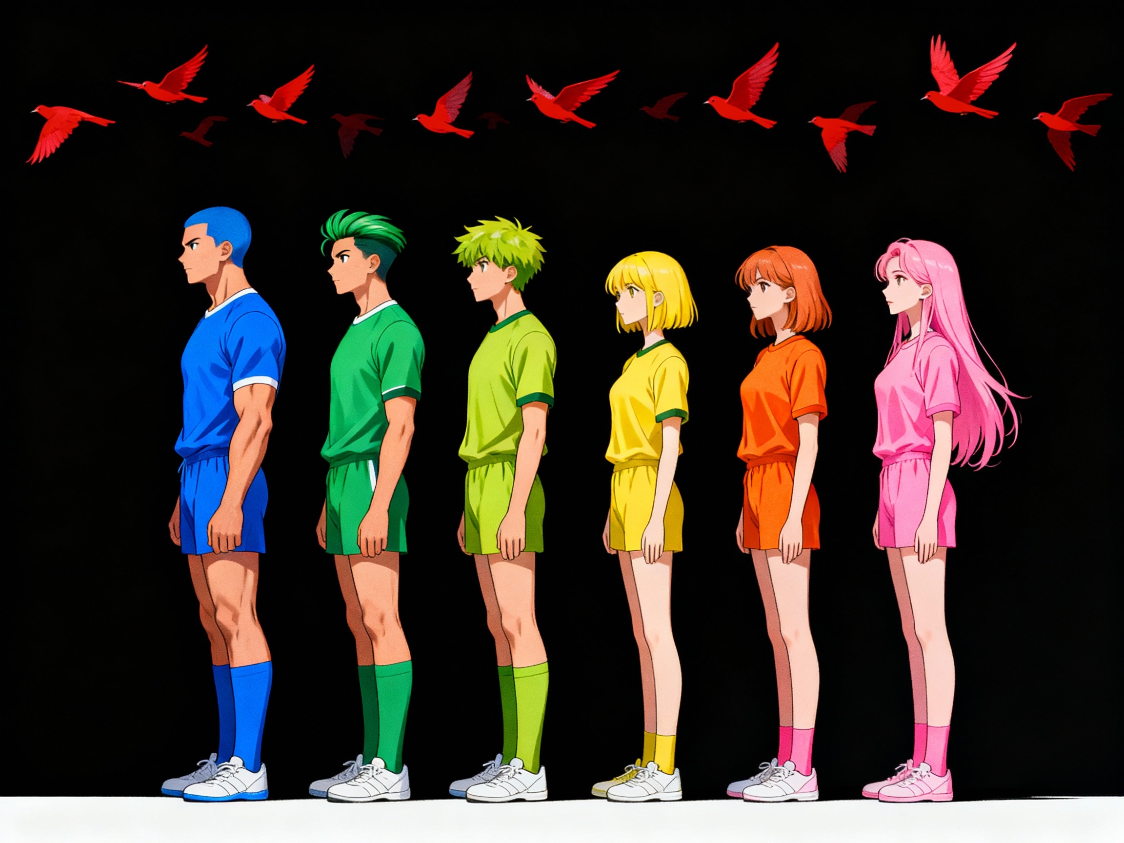 整列 6 | の人気AIイラスト・グラビア