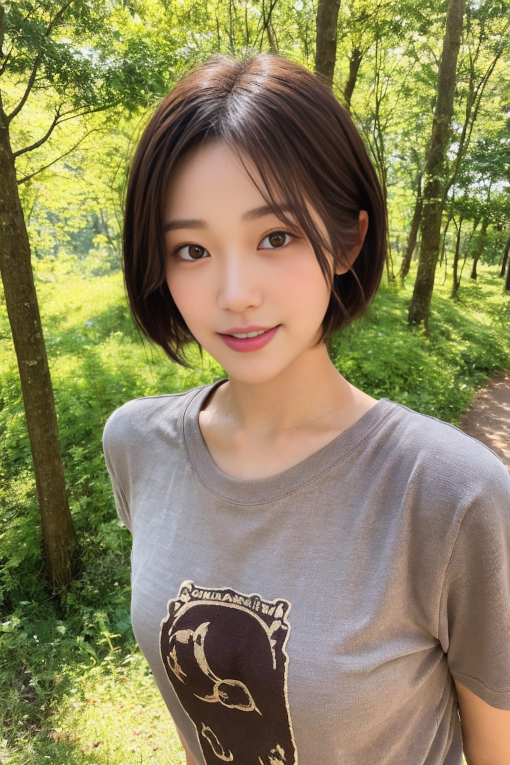 林の中の散歩って気持ちいいね～