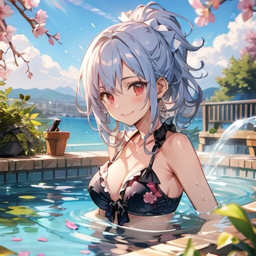 TOPAZガール（屋外温泉）