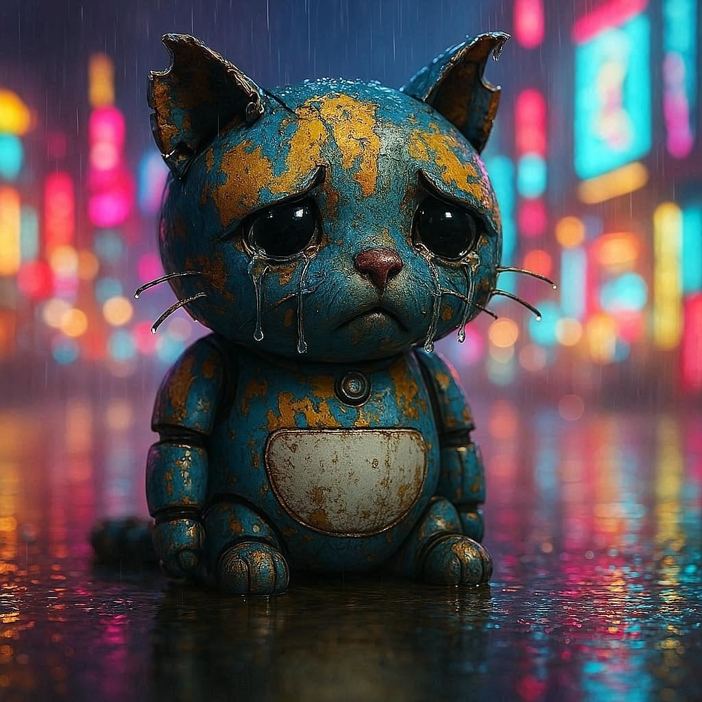 猫型ロボットの涙