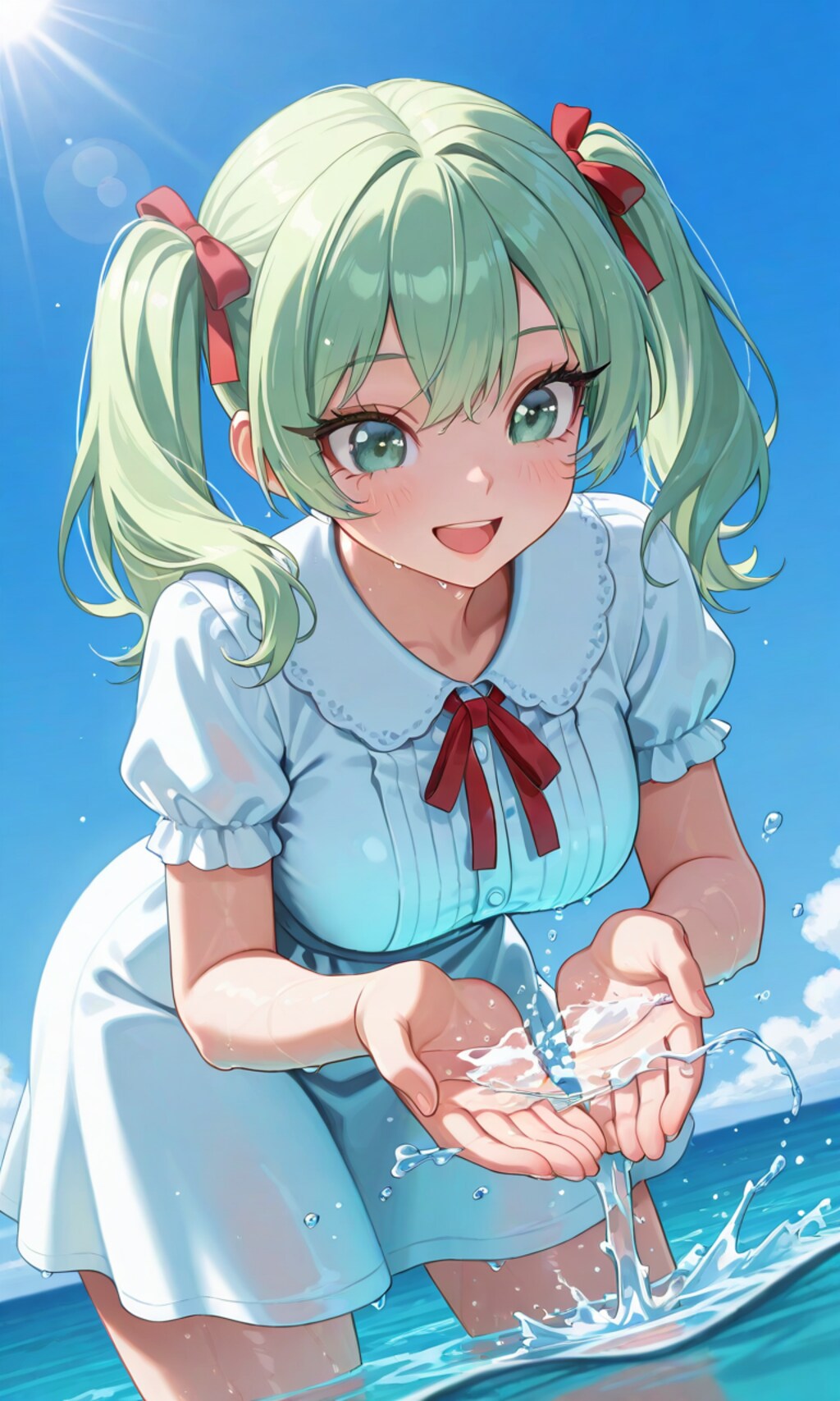あおいと水遊び、する？